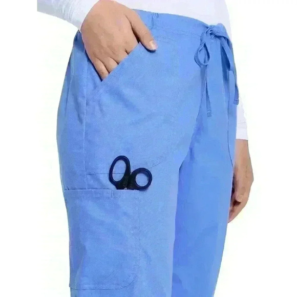 Scrubstar Core Essentials Womens Scrub Pants Drawstring Size XL, 2XL, 3XL Blue - Picture 1 of 13